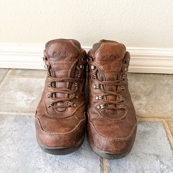 Cabela’s Leather Hiking Boots Brown Waterproof Trail Men’s 10.5 D main image 6